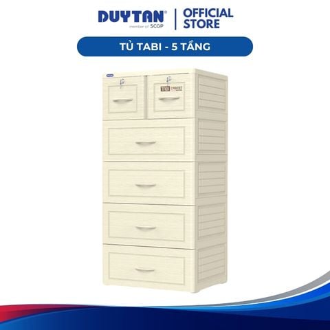 Tủ Tabi 5 Tầng DUY TÂN – Tủ Nhựa Đựng Quần Áo Đa Năng, Bền Đẹp
