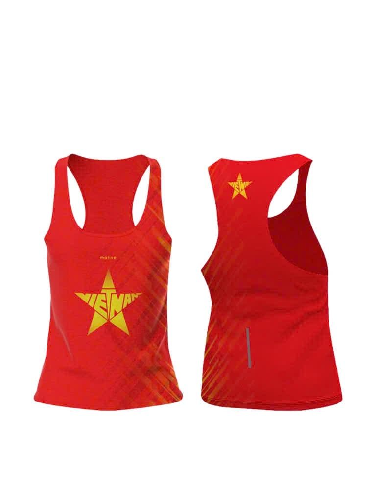  Áo Motive Việt Nam Singlet - màu đỏ - Nam 