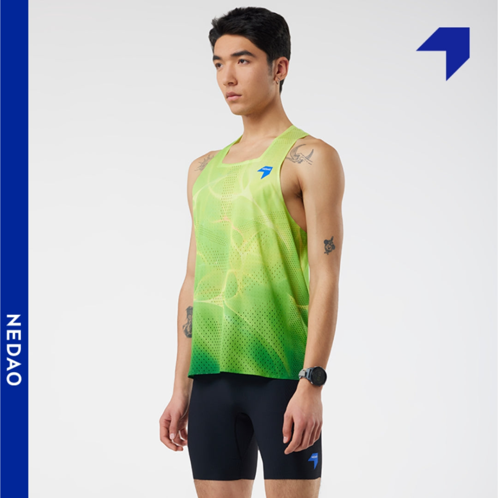  Áo đơn nam QiFlow Racing - One Cut (Azure Pulse) 