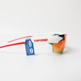  Kính chạy bộ thể thao cao cấp TIFOSI TRACK 1550401878| WHITE / RED Tròng Smoke Red 