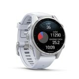  Đồng Hồ Garmin Fēnix 8 – 43 mm-AMOLED Trắng Bạc 
