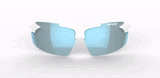  KÍNH CHẠY BỘ TIFOSI TRACK | WHITE / BLACK Tròng Smoke Bright Blue 