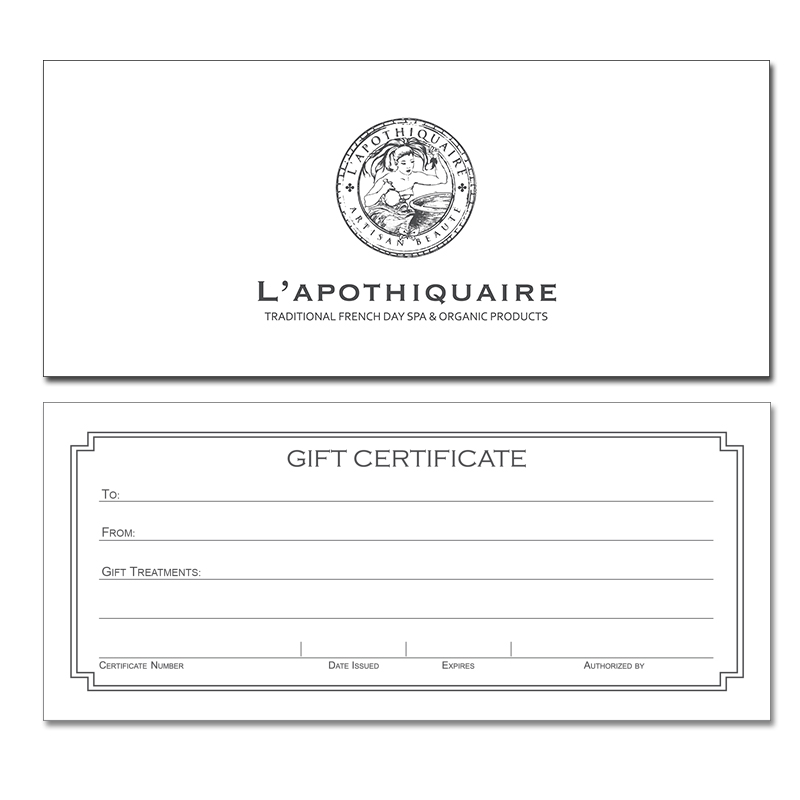 Phiếu quà tặng GIFT CERTIFICATE