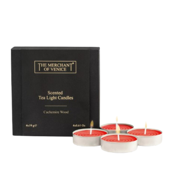Nến thơm The Merchant of Venice CACHEMIRE WOOD Scented Tea Light Candles