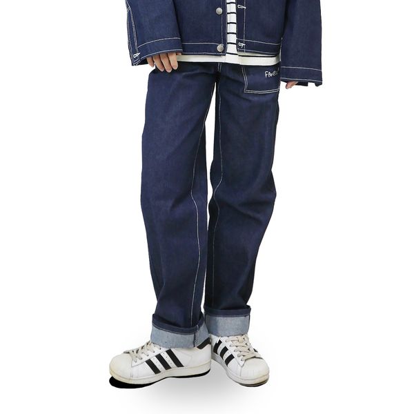  FEARLESS Oval Logo raw denim pant 