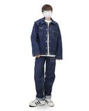  FEARLESS Oval Logo raw denim pant 