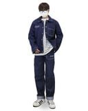  FEARLESS Oval Logo raw denim jacket 