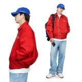  FEARLESS Oval Logo kaki zip jacket 