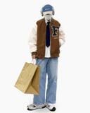  FEARLESS F Logo varsity jacket 