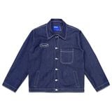  FEARLESS Oval Logo raw denim jacket 