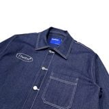  FEARLESS Oval Logo raw denim jacket 
