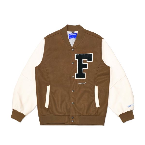  FEARLESS F Logo varsity jacket 