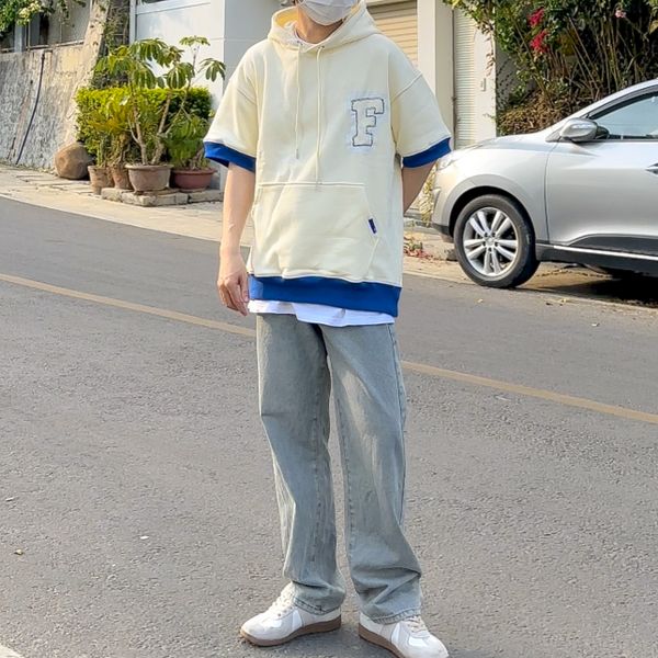  FEARLESS F Logo short sleeve hoodie 