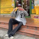  FEARLESS F Logo basic varsity jacket 