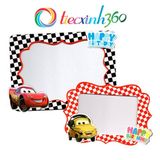  2 khung hình giấy để bàn trang trí sinh nhật - cars 