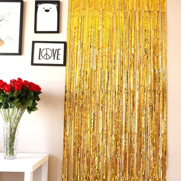  Màn kim tuyến trang trí tiệc - Vàng gold 