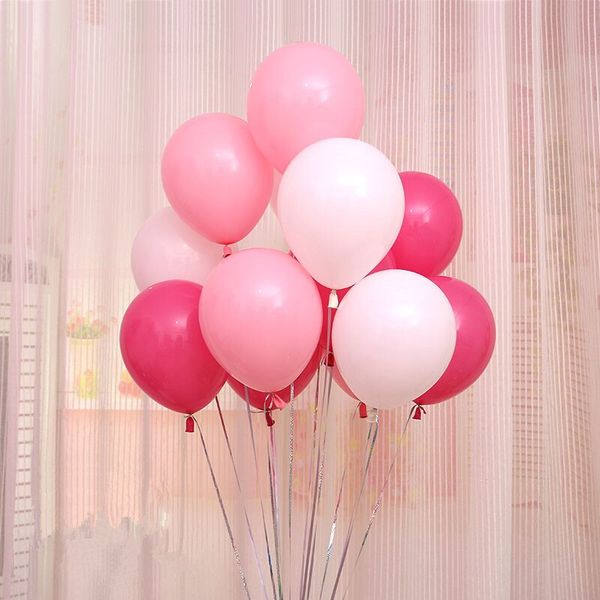  Bong bóng cao su mix hồng đậm-nhạt-trắng gói 30 cái 