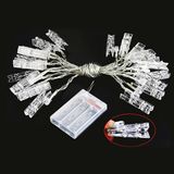  Dây đèn led kẹp ảnh 3m dùng pin màu vàng ấm 