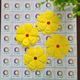  Hoa mai mút dẻo trang trí tết size 8cm (4 cái) 