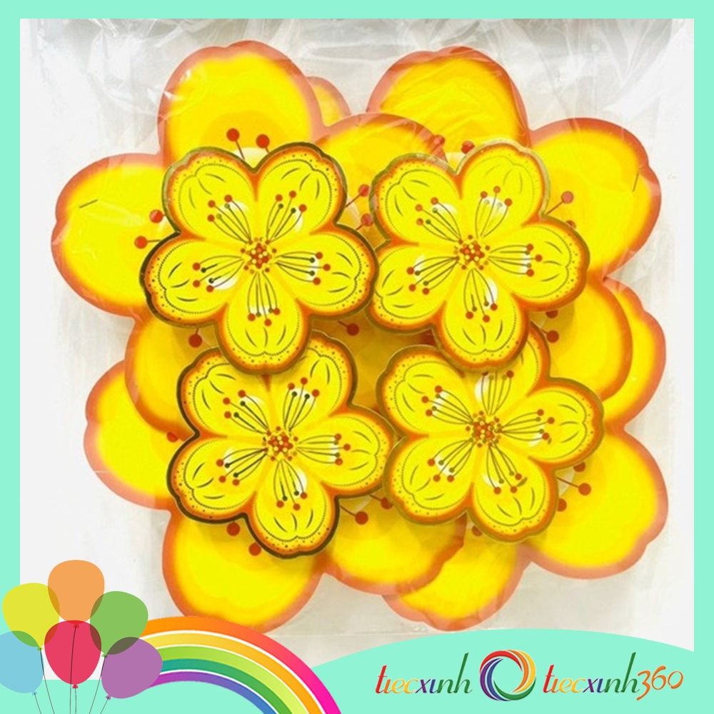  Set hoa mai giấy nổi trang trí Tết - 4 cái lớn 