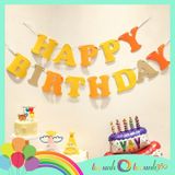  Dây chữ sinh nhật vải nỉ Happy Birthday - NM ngẫu nhiên 