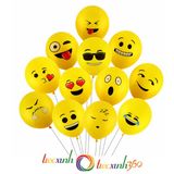  Bong bóng cao su trang trí biểu tượng cảm xúc (emoji balloons) gói 12 cái 