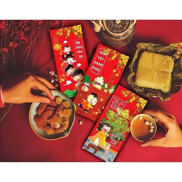  6 bao lì xì tết xuân rộn ràng 