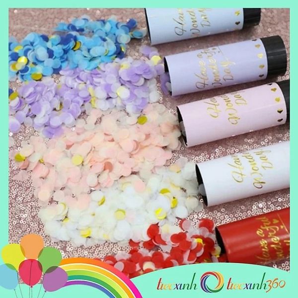  Ống phụt giấy Confetti Popper (màu ngẫu nhiên) 