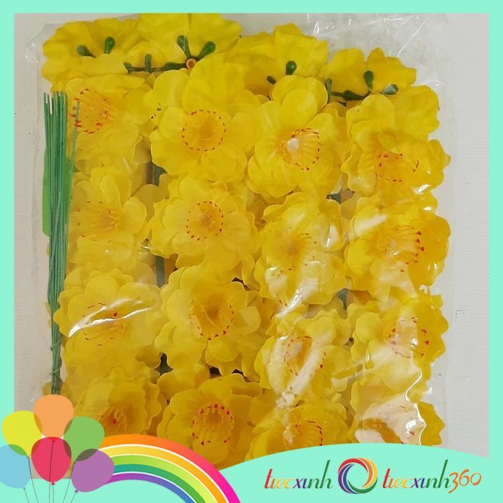  Set 40 hoa mai giả trang trí Tết 