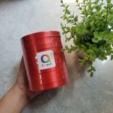  Ruy băng vải trang trí tết, noel màu đỏ 1cm 2cm 4cm 