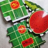  Set dưa hấu bánh chưng bánh tét trang trí tết bằng giấy ( Trung) 