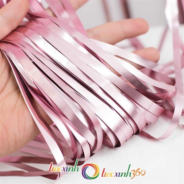  Màn màu lì Chrome Party Curtain - pink 