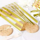  10 túi đựng quà, bánh kẹo màu vàng nhũ 15 x 25 cm - Sọc 