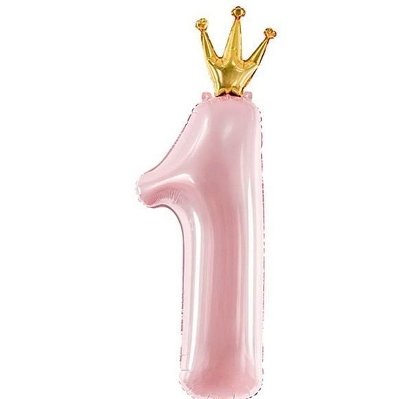  Bóng số 1 vương miện - hồng 