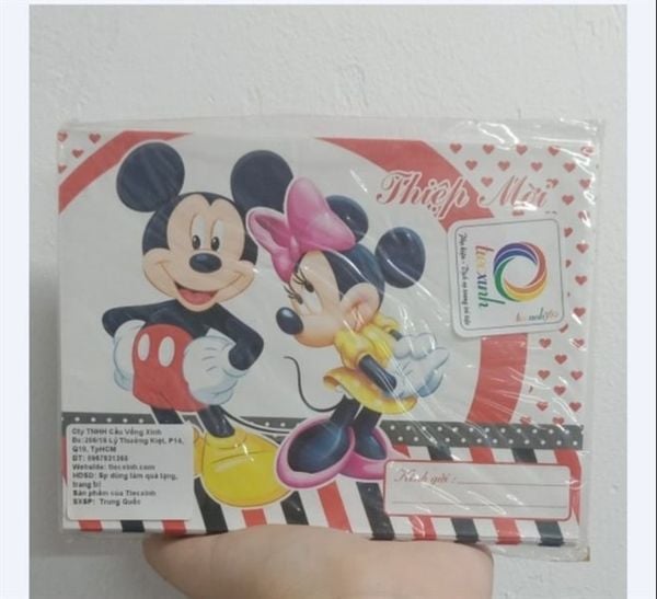  Combo 10 thiệp mời sinh nhật Mickey/Minnie 