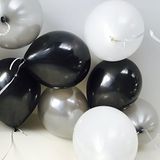  Bong bóng mix đen - trắng - bạc gói 30 cái 