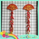  Set 2 dây treo Pháo Quạt Tài Lộc trang trí Tết 