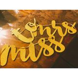  Dây chữ kim tuyến trang trí tiệc cưới hỏi Miss to Mrs banner 