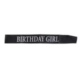  Băng đeo chéo phụ kiện sinh nhật Birthday Girl Black - Silver 