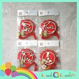  Set 2 phụ kiện treo trang trí Tết bằng gỗ viền nhung ( Phúc Lộc) 