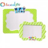  2 khung hình giấy để bàn trang trí sinh nhật - Xanh lá 
