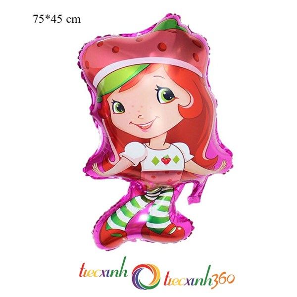  Bong bóng hình cô bé dâu tây 