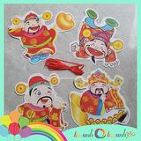  Dây treo banner thần tài giấy trang trí Tết 