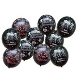  Bong bóng cao su trang trí Halloween-Màu đen gói 10 cái 