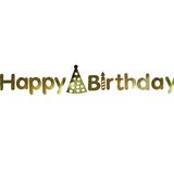 Dây chữ Happy Birthday mẫu nón sinh nhật - Vàng 