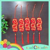  Set 5 phụ kiện nỉ nhung treo trang trí Tết (ngẫu nhiên) Mẫu ankhangthinhvuong 4 x 9 cm 