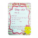 Bộ thiệp sinh nhật Gà con - Hồng 