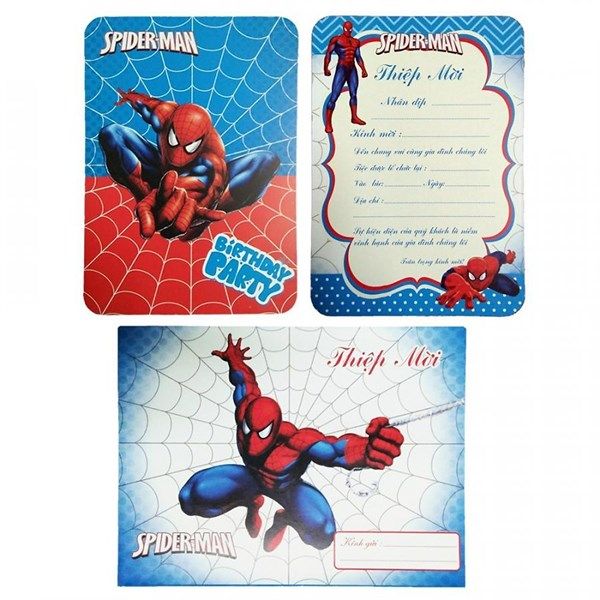  Thiệp 10 sinh nhật Spider man 