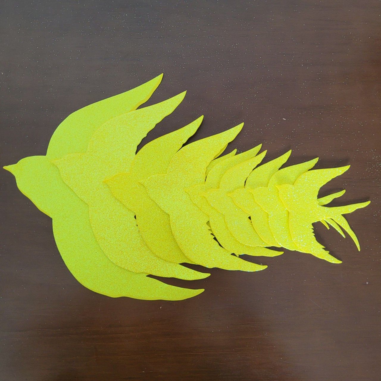  Set 9 chim én xốp dẻo kim tuyến trang trí Tết 