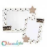  2 khung hình giấy để bàn sao ép kim - Vàng 